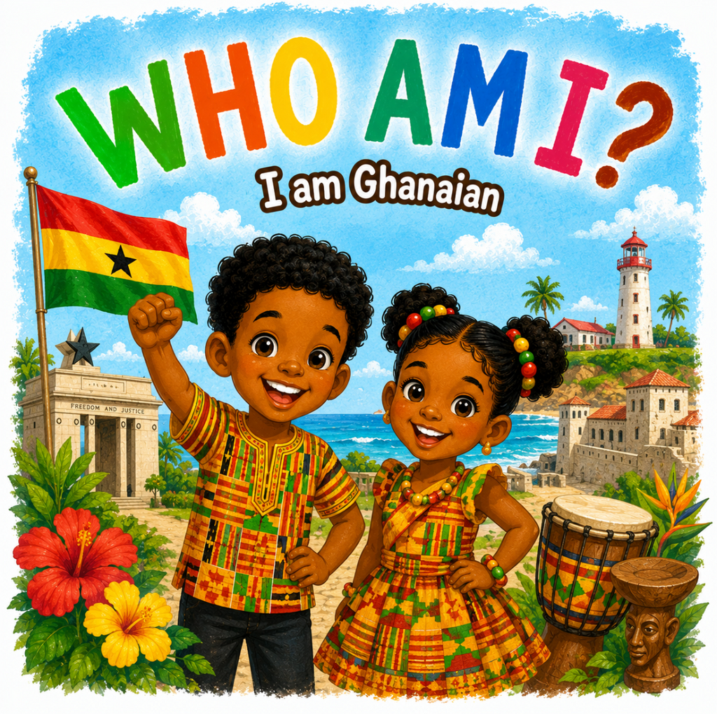 “Who Am I? I Am Ghanaian” Children’s Cultural Colouring Book