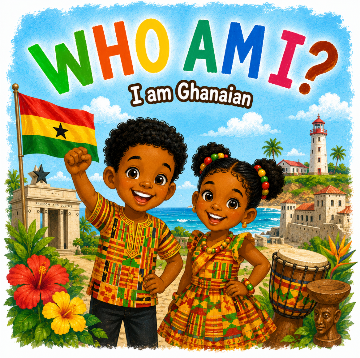 “Who Am I? I Am Ghanaian” Children’s Cultural Colouring Book