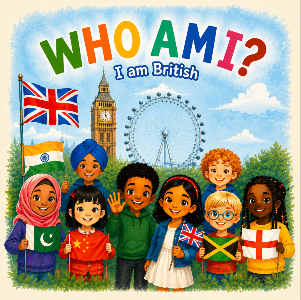 “Who Am I? I Am British” Children’s Cultural Colouring Book