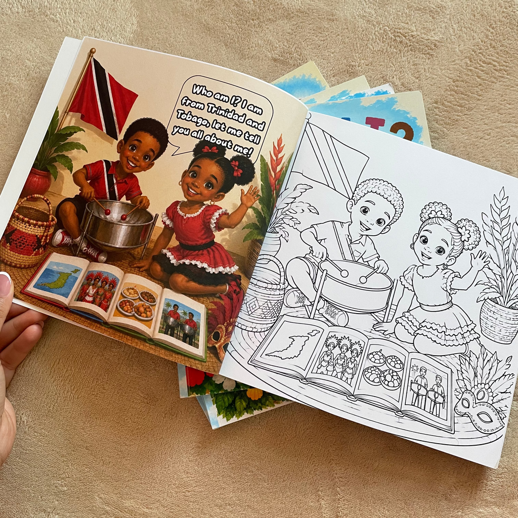 “Who Am I? I Am Trinidadian and Tobagonian” Children’s Cultural Colouring Book