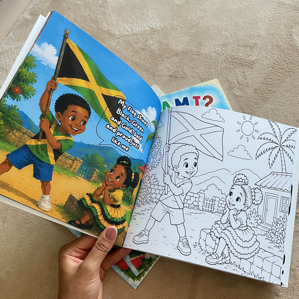 “Who Am I? I Am Jamaican” Children’s Cultural Colouring Book